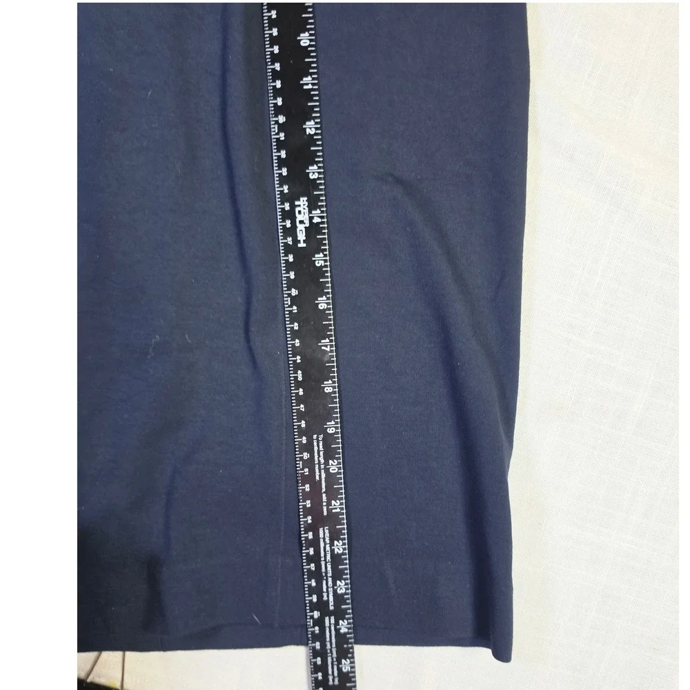 Ann Taylor Navy Blue Ponte Knit Pencil Skirt High Waist Office Wear Size 10